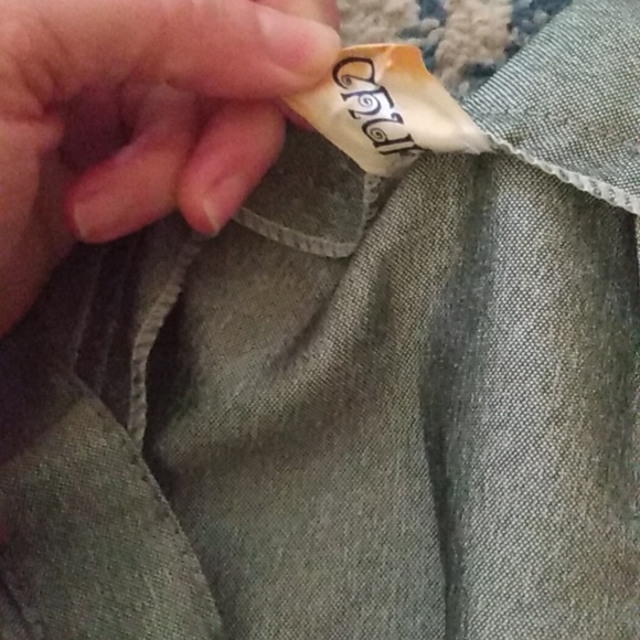 Sir Chun Vintage women's metallic gray crop slacks trouser 32 - Picture 5 of 5